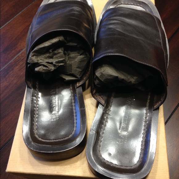 Harold Powell Brown Leather Sandals - Picture 4 of 6